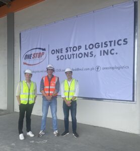 L-R: OLSI General Manager Miguel Gutierrez, VCT Executive Director Timothee Jeannin, and MSL President and CEO Jesse Maxwell, grace the opening of OLSI’s integrated crossdock and consolidation facility in Iloilo